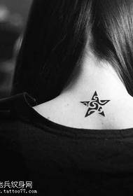 Totem pentagram tattoo pattern