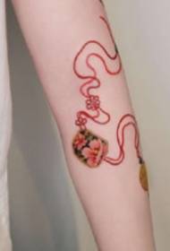Mala svježa kineska tetovaža tema tetovaža slike 9 listova