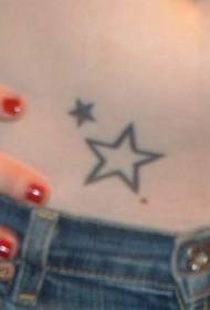 Bauch kleine Sterne Tattoo Muster