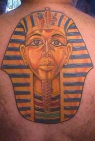 Egyptian Pharaoh Golden Mask Tattoo Pattern