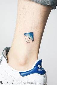 Diamond tattoo on the ankle