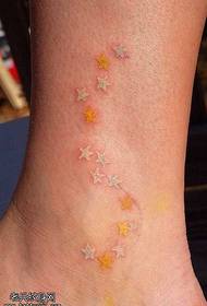 Noha jednoduchý hviezda tetovanie vzor