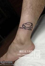 Foot car totem tattoo pattern