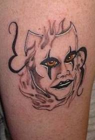 Legs creepy mask tattoo pictures