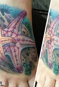 Foot five-star tattoo pattern