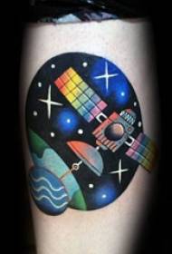 Маленькая вселенная татуировка несколько простых линий татуировки эскиз вселенной спутниковой татуировки картины