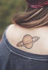 Cosmic planet tattoo