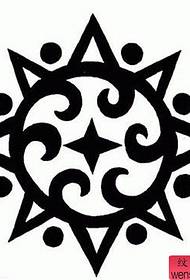 Totem sun tattoo pattern
