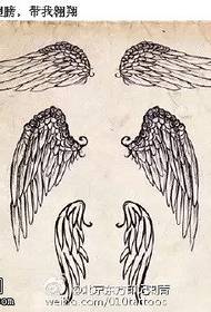 Modèle de tatouage manuscrit divers ailes gratuites