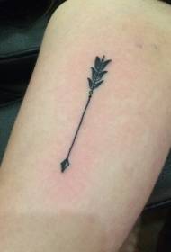 Small fresh personality black small arrow tattoo pattern