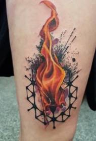 火焰纹身--一组和火相关主题的纹身图案作品图片