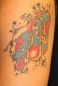 На плячы колер федэральнага сцяга сарваў малюнак татуіроўкі
