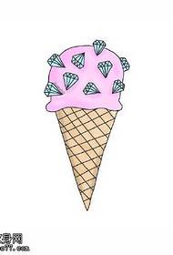 Summer cool ice cream tattoo pattern
