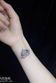 Arm fresh diamond tattoo pattern