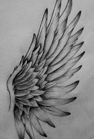 Tattoo show, beveel een schets van de vleugels tattoo manuscript foto's