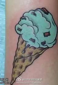 Summer refreshing ice cream tattoo pattern