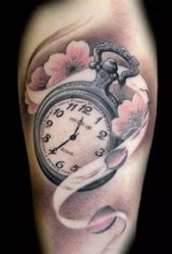 Clock Tattoos: A nice set of rainbow eye clock tattoo designs