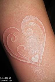 Invisible white love tattoo pattern