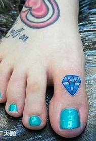 Pattern ng tattoo ng paa ng diamante