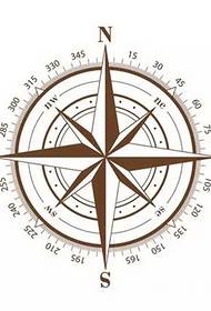 Einfach Kompass Tattoo Manuskript