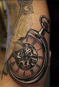збир на класични тетоважи за часовници со џебни часовници