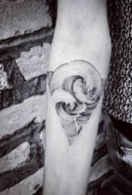 Maza viļņa tetovējums maza, svaiga viļņu tetovējuma attēlu grupa