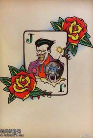 Exquisite Evil Poker J Τατουάζ Χειρόγραφο