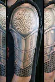 Beso zeltikoa Erdi Aroko armadura tatuaje eredua