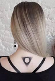 Mathematical geometry tattoo mysterious and elegant