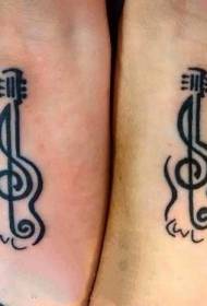 Musical tattoo pattern chic at naka-istilong pattern ng tattoo ng musika