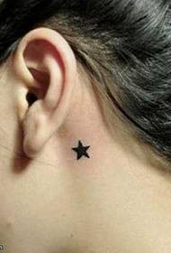 Modellu di tatuatu di cinque stelle frescu