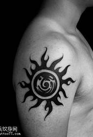 Arm sun totem tattoo pattern