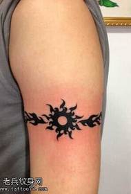 Arm sun totem tattoo pattern