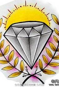 Manuscrito de tatuajes de diamantes