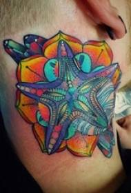 Boys wuyansa fentin watercolor m m cute starfish tattoo hoto