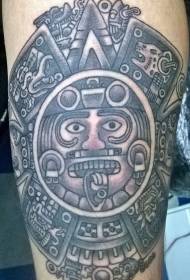 күн кудайы тату-жылдын Aztec таш эстелик