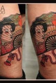 Fano tatuaje ŝablono 10 pentrita tatuaje japana geisha fan tatuaje ŝablono