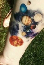 Planet Tattoo Entferntes und umständliches Planet Tattoo-Muster