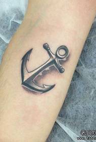 Arm nice looking simple anchor tattoo pattern