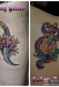 Twee prachtige dolk tattoo-ontwerpen in Europese en Amerikaanse stijl