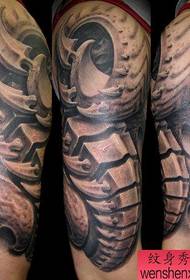 Arms cool popular European and American black and white 3D tattoo pattern