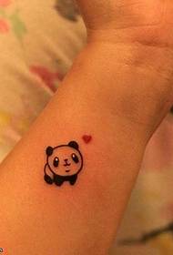Csukló panda rajzfilm tetoválás minta
