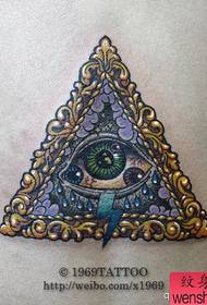 un patrón de tatuaje de ojo hermoso y elegante