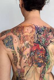 A variety of abstract painting art style tattoo designs show the side of tattoo art