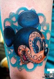 Alternatívny nemŕtvy make-up Mickey Mouse tetovací vzor