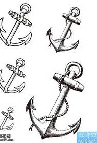 Sketch anchor tattoo pattern