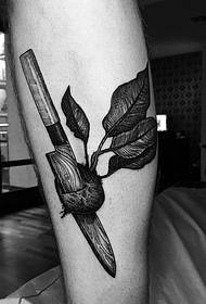 Arm dagger tattoo pattern