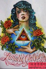 egy európai és amerikai női Isten szemének tetoválásmintája