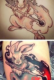 Appreciate a personalized rabbit tattoo pattern