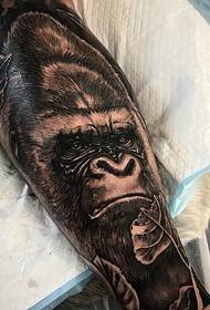 Tintes 3d melnu pelēku dzīvnieku tetovējumu dizainu komplekts